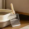 Pá para Lixo de Gato 2 em 1 Metal Aço Inoxidável Malha Fina Pá para Fezes de Gato para Areia Mineral e Areia de Tofu, Pá Grande para Lixo