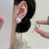 Brincos de Pérola Vermelha de Veludo para Outono e Inverno 2025 Novo Estilo Design Simples de Alta Qualidade Brincos Dupla Face