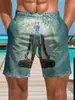 Comercio exterior transfronterizo Amazon shorts de verano para hombre pantalones de playa casuales holgados estilo callejero pantalones cortos casuales con estampado 3D
