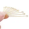 Agulha em Forma de 9 para Enfiamento de Contas, Acessórios para Joias DIY, Agulha de Ferro com Cabeça Redonda para Colares, Pulseiras e Brincos