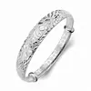 Pulsera de Flor Auspiciosa Nueva y Caliente Palabra Fu Estilo Étnico Pulsera de Plata Fushou Pulsera para Mujer Joyería de Alta Gama Venta al por Mayor