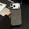 Funda para Teléfono Móvil con Patrón de Terciopelo de Ciervo y Agujero Grande Adecuada para Apple 17Promax Funda Protectora Integral 13/14 Tacto de Piel 16/15/17