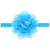 Faixa de cabelo de flor de renda chiffon para crianças acessórios de cabelo de bebê atacado 13 cores opcionais