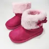 Botas de neve infantis 2026 inverno, unissex, forradas com fleece, sapatos quentes de algodão, versáteis, leves, sapatos de princesa para bebê, estilosos
