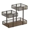 Estante de almacenamiento de escritorio, estante para bocadillos en la encimera de la mesa de comedor, organizador de varias capas, portavasos y portadulces para la mesa de centro