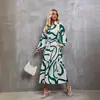 Vestido de Falda Larga de Manga Larga de Botón Sencillo Holgado de Moda de Amazon Transfronterizo para Mujer Otoño e Invierno 2025