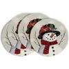 Conjunto de jogos americanos de Natal com múltiplos motivos natalinos, jogos de mesa festivos combinando para decoração de casa
