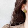Brincos Redondos de Resina Exagerados para Mulheres Design de Nicho Francês Personalizado Simples Versátil Elegante Moderno Exquisitos Brincos
