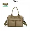 Bolsa de Lona Multibolsillos para Viajes Diarios con Logo Personalizado, Bolso Tote Pequeño para el Trabajo, Bolso de Mano Cruzado al Hombro, Ligero