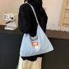 Bolso Original de Mezclilla Viejo de Gran Capacidad de Hombro Único Cruzado 2025 Nuevo Literario y Artístico de Doble Uso Mochila Escolar Ins de Moda para Mujer