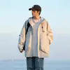 Camel HJCAMEL Ropa Cortavientos Estilo Americano para Hombre Primavera y Otoño Nueva Marca de Moda con Capucha Función de Montañismo Ocio