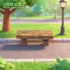 Musgo Micro-Paisaje Retro Banca Doble Accesorios de Decoración DIY Jardinería de Granja Paisajismo de Tiro Pequeños Adornos