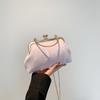 Bolso de mano sencillo y suave de color liso con cierre, primavera 2024, bandolera de hombro combinable, bolso cuadrado pequeño para mujer
