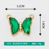 Muestra Fabricante Wholesale Estilo Coreano Nuevo Colgante Doble Colorido Lindo Mariposa Incrustado Pedrería Colgante Joyería Accesorios DIY