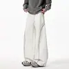 Pantalones Deportivos Casuales de Raya Americana Hombres Mujeres Tendencia Primavera Marca Holgados Caídos Pantalones de Chándal Cimitarra High Street PUNK Pantalones de Pierna Ancha