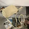 Bolso de Hombro para Hombre y Mujer 2025 Nuevo Estilo Coreano Sencillo Casual Bolso de Lona Bolso Cruzado Bolso Mensajero para Estudiante Universitario Bolso Cuadrado Pequeño