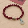 Pulsera de cinabrio con un alto contenido de mineral crudo superior al 95%, hecha a mano, para mujer, de oro púrpura y arena, marca Lucky, con hebilla segura, joyería al por mayor