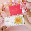 Tarjeta de Felicitación Desplegable con Ramo de Flores Día de la Madre Tarjeta de Encuentro Romántico Día de San Valentín Acción de Gracias Día Universal del Maestro Floristería Mensaje Al Por Mayor