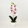 Planta em Vaso de Orquídea Phalaenopsis Artificial com Textura Realista, Flor Artificial Decoração de Casa Ornamento de Flor Artificial Planta em Vaso