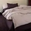 Estilo Minimalista de Luxo Leve Conjunto de Três ou Quatro Peças em Gaze de Cor Sólida Dupla Camada Todo Algodão Itens Individuais Lençol de Cima Lençol com Elástico Capa de Edredom para Dormir Nu Macio Fronha