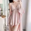 Nova Camisola Sensual Decote V Vazada Cintura Marcada Tentação Privada Feminina Primavera/Verão Vestido Curto Fino com Bojos Transfronteiriço