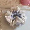 Goma para el pelo fruncida con ribete de encaje para mujer, Nuevo y moderno, 2026, Lazo para el pelo, Lindo accesorio para el pelo, Banda elástica para el pelo