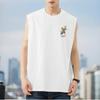 Chaleco de Algodón Puro para Hombre Sin Mangas Estilo Americano Chaleco Verano Ropa Exterior Suelto Moderno Cuello Redondo Algodón Puro Corte Manga Estilo Delgado