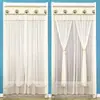 Cortina de Puerta Repelente de Mosquitos de Verano para el Hogar, Cortina Divisoria de Encaje sin Taladro para Cocina y Dormitorio, Repelente de Moscas e Insectos con Barra Telescópica