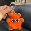 Suministro transfronterizo de piel de conejo Rex auténtica, pequeña bola de carbón, elfo, lindo muñeco de peluche, bola de carbón, colgante, llavero, bolso, colgante pequeño
