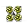 Arete de titanio bañado en oro con forma de trébol de cuatro hojas y circón, arete de clip para cartílago con forma de trébol de la suerte de circón multicolor, accesorios para piercing