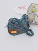 Bolso Luna de Cuadros Plegados Retro Japonés Bolso de Lona de Moda Ins Bolso Cruzado de Empanada Bolso de Hombro de Nicho Bajo el Brazo