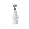 Adorno aromático con forma de cachorro blanco, estilo vintage, difusor de varillas sin llama, para sala de estar, recibidor o escritorio, creando una atmósfera acogedora