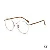 Gafas Muku Clásicas Ligeras Retro Monturas de Gafas Poligonales con Diseño Distintivo Ultraligero y Cómodo para Miopía