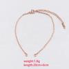 Venta caliente 2 mm delgado color acero oro oro rosa acero inoxidable DIY pulsera cadena accesorios tamaño opcional pulsera