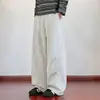 Calça xadrez de algodão elástico personalizada/Mais vendida para o outono, calça com rebites, nova calça de trabalho funcional, cor branca e cinza masculina