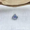 Brincos Redondos de Liga de Titânio Astmf-136 com Padrão Ondulado e Opala Aurora Brincos de Titânio G23 com Opala Joias para Piercing Cabeça