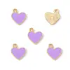 Geométrico Colgante Individual Corazón con Goteo de Aceite Accesorios de Joyería de Aleación Llavero de Corazón de Durazno para Bricolaje Accesorios para Pulsera Collar W568
