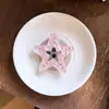 Nuevo estilo ins brillo fino rosa claro estrella de mar espejo teléfono soporte con airbag incrustado con diamantes de imitación espejo de maquillaje portátil teléfono magnético