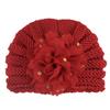 Gorros de Punto de Nuevo Estilo Europeos y Americanos para Niños, Gorros de Lana Cálidos de Otoño e Invierno para Bebés con Flores Doradas Adhesivas Estampadas, Gorros para Niños