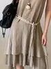 Cadena de Cintura Trenzada de Cuerda con Cuentas de Madera Estilo Étnico Bohemio para Vestidos y Pantalones, Cadena Decorativa con un Toque de Lujo