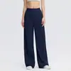 Pantalones de yoga de pierna ancha y fluidos de cintura alta para mujer, pantalones deportivos rectos de corte holgado, adecuados para usar como ropa exterior, efecto adelgazante, para fitness y uso casual, tallas grandes disponibles