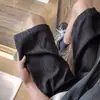 Pantalones Cortos de Seda Helada con Textura Plisada para Hombre Verano Delgados de Playa de Longitud Media Talla Grande Holgados Casuales Deportivos de Cinco Puntos