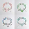 Pulsera de Estrella de Concha Marina de Primavera Pulsera con Diseño de Cuentas de Cristal Joyería de Mano Estudiantil Cultural y Creativa Fresca Dulce