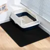 Tapete para caja de arena de gato de doble capa tipo panal de EVA, base de tela impermeable y antideslizante, tapete para patas de gato para evitar que la arena se derrame, artículos para mascotas
