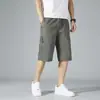 Pantalones Cortos de Algodón Puro para Hombres de Mediana Edad, Shorts de Algodón Puro para Papá, Pantalones Casuales Finos de Verano, Pantalones Sueltos de Playa de Talla Grande de Longitud Media