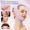 Cinturón para Lifting Facial Banda para Levantar la Frente, Banda Transpirable de Confort con Presión Venda para la Frente Correa en V para Levantar la Barbilla