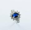 Anillo de Zirconia Nuevo de Aliexpress Anillo de Compromiso de Diamante Rubí Ovalado Anillo de Diamante W115