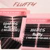 Exclusivo transfronterizo para 4 pestañas postizas segmentadas mixtas y 3 mixtas esponjosas en stock se pueden empaquetar pestañas DIY gruesas