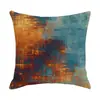Funda de Almohada Geométrica Retro de Venta Caliente Transfronteriza Tela Estilo Americano Funda Decorativa para Cojín de Sofá Funda de Cojín Amazon