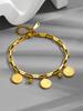 Pulsera Europea y Americana de Acero Inoxidable Hip-Hop Personalizada de Venta Caliente, Acero de Titanio para Mujer, Callejera Hip-Hop, Avanzada al Tacto, Avatar con Etiqueta Colgante, Pulsera